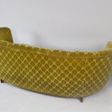 1950s Mid Century Gold Banana Sofa, Denmark