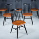 French Fanett Beech and Teak Chairs by Ilmari Tapiovaara, 1960s, Set of 6