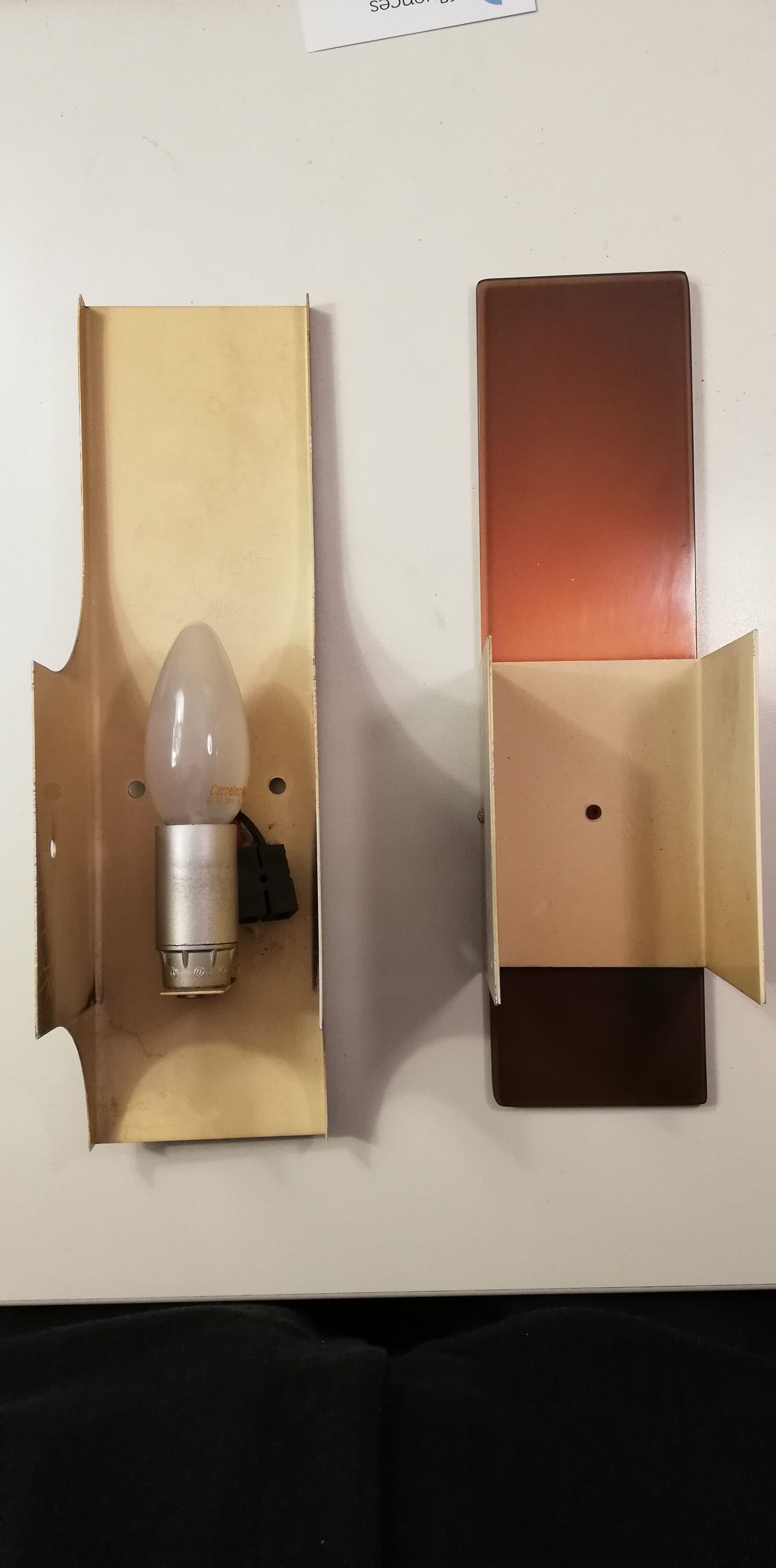 6 Raak brushed and plexi steel sconces, 1970's