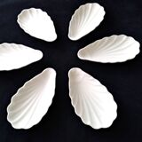 6 Pillivuyt white porcelain avocado bowls
