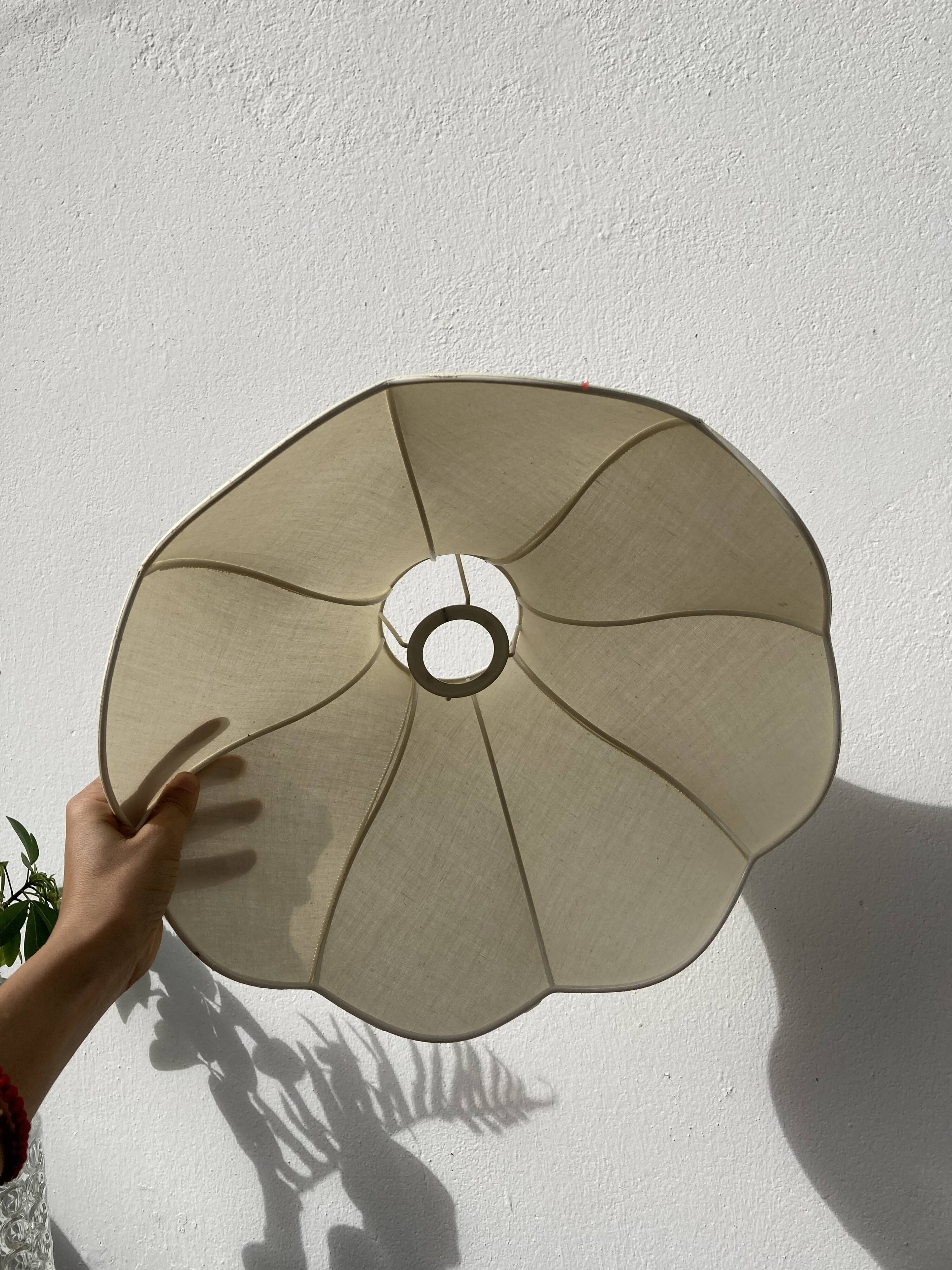 Suspension or lampshade in floral shaped fabrics Goldkant cocoon style