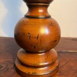 Solid wood table lamp base from the 80s