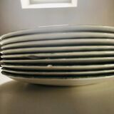 Set of 9 vintage W H Grindley plates – Country Style pattern (green)