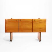 1960s Italian teak enfilade with sculptural frame