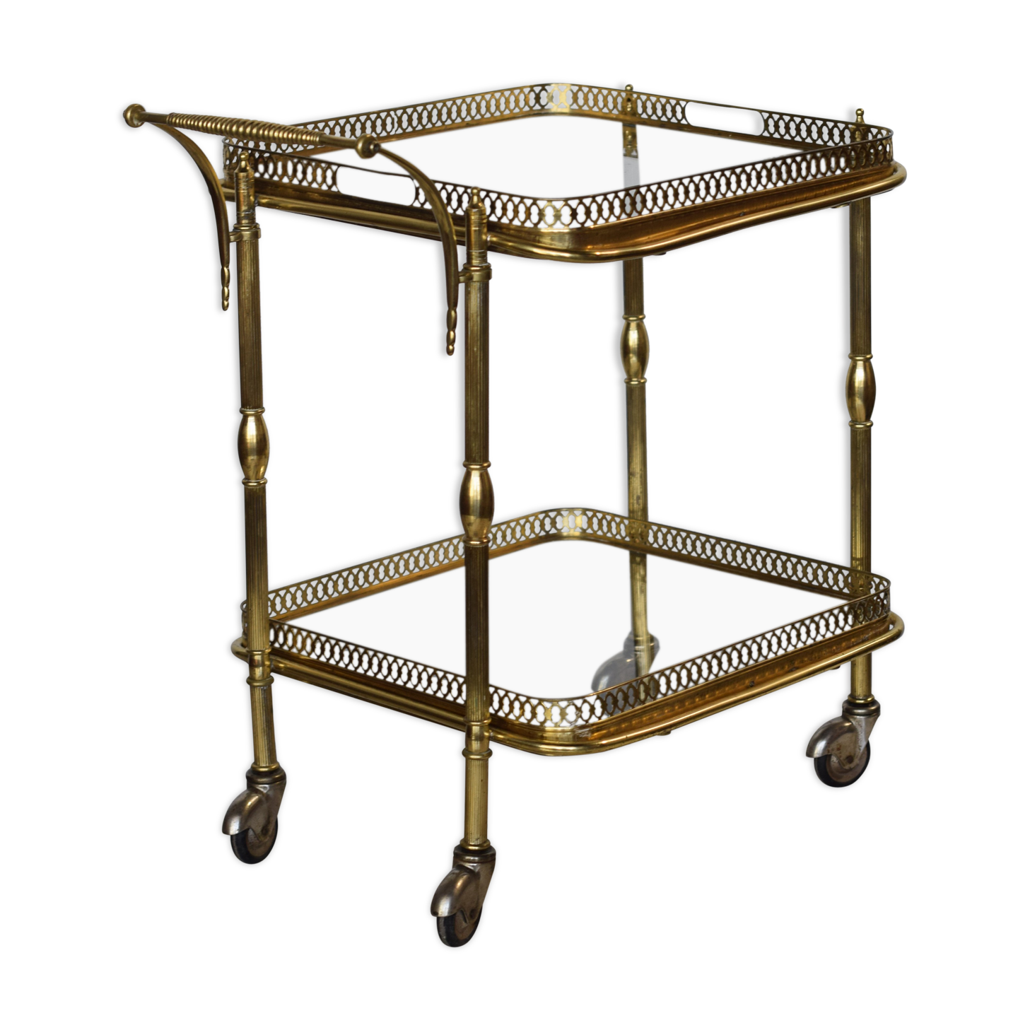 Desserte bar à roulette laiton Selency