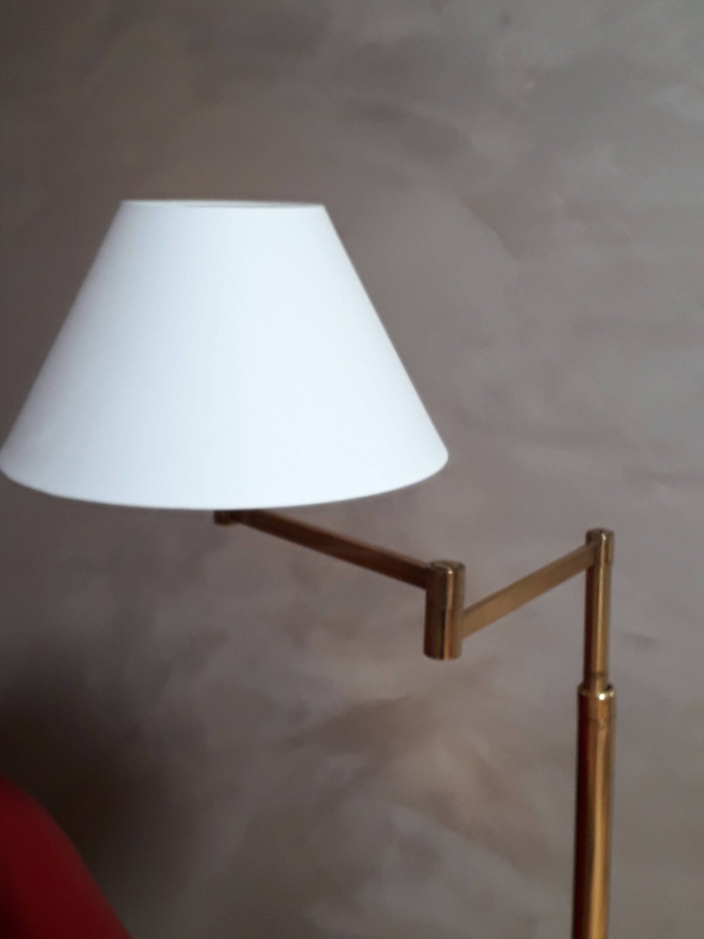 Floor lamp polished brass 60s