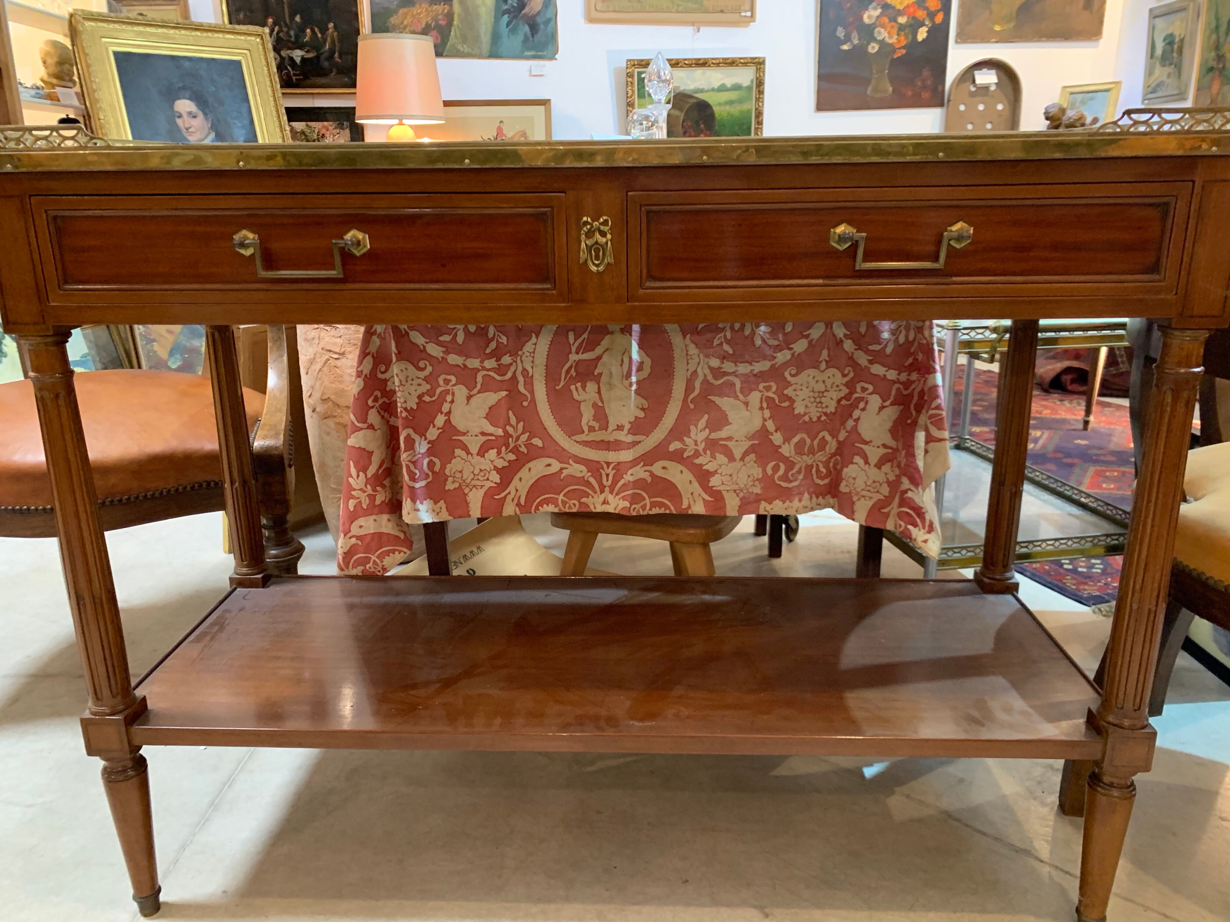Mahogany console XIXth