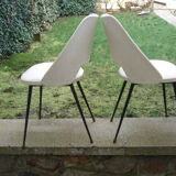 Set of 2 chairs model tonneau vintage 1950