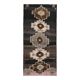 1970s Turkish Hand-Knotted Wool Cotton Brown Runner Rug 149x320