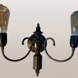 Lámpara de pared vintage de latón dorado, años 60