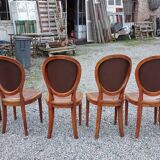 Louis XVI style mahogany chairs x 6