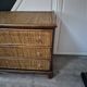 commode vintage année 70 maugrion roche bobois rotin cannage