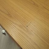 Oak desk, Italian design, 1970s, production: Italy