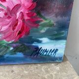 Oil on canvas "Dahlias", 1990s