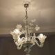 Lustre authentique en verre de Murano – 3 branches – Transparent