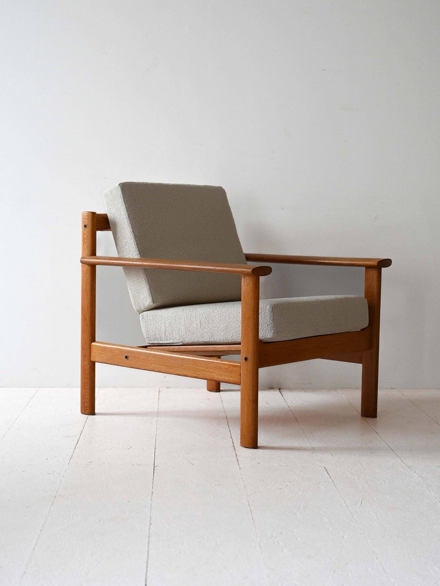 Scandinavian oak armchair