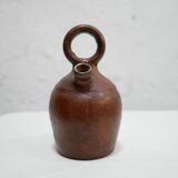 Vintage leather gargoulette pot