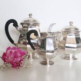 Silver-plated coffee service with ebony handles