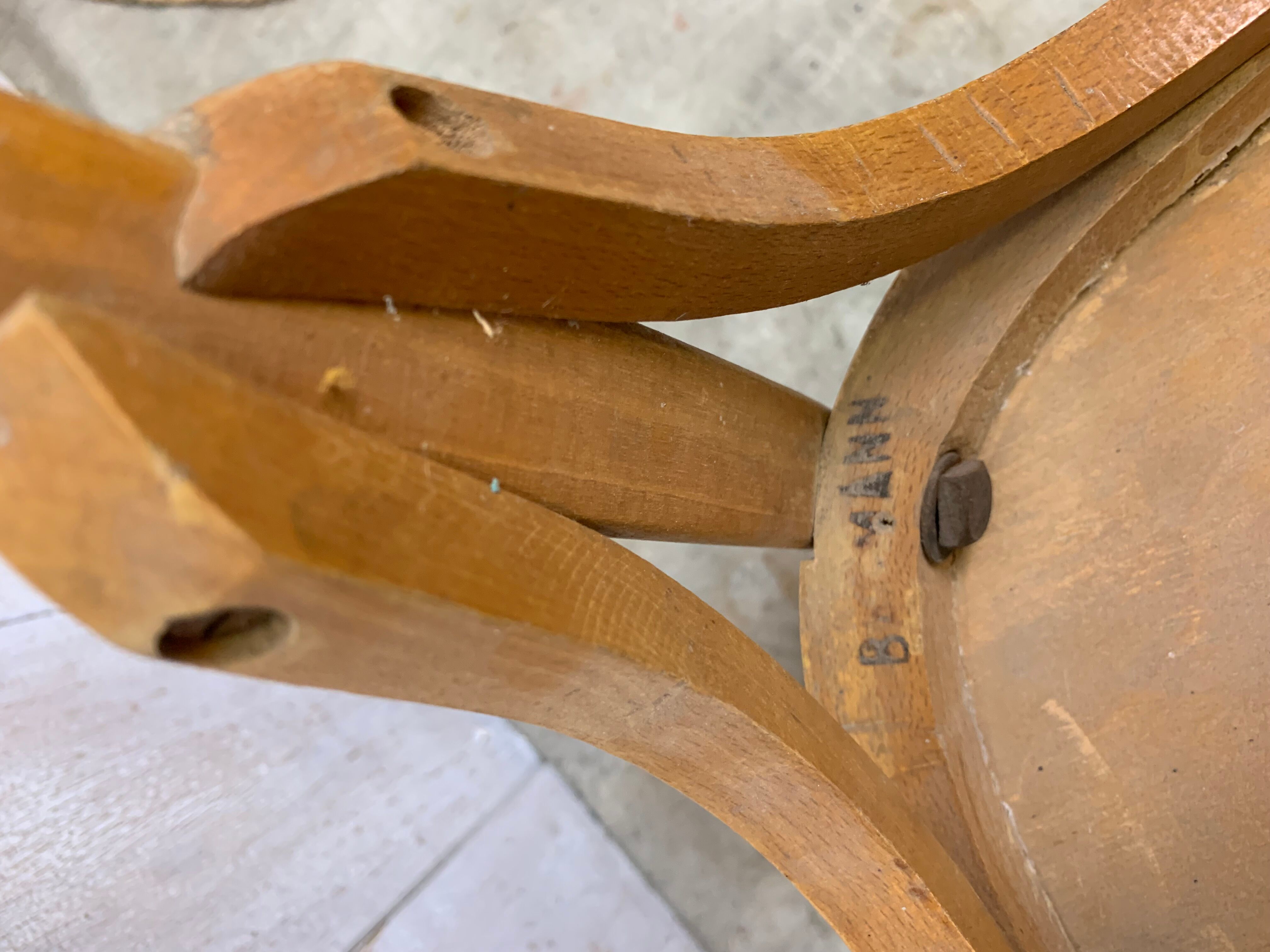 Lot 3 mismatched bistro chairs