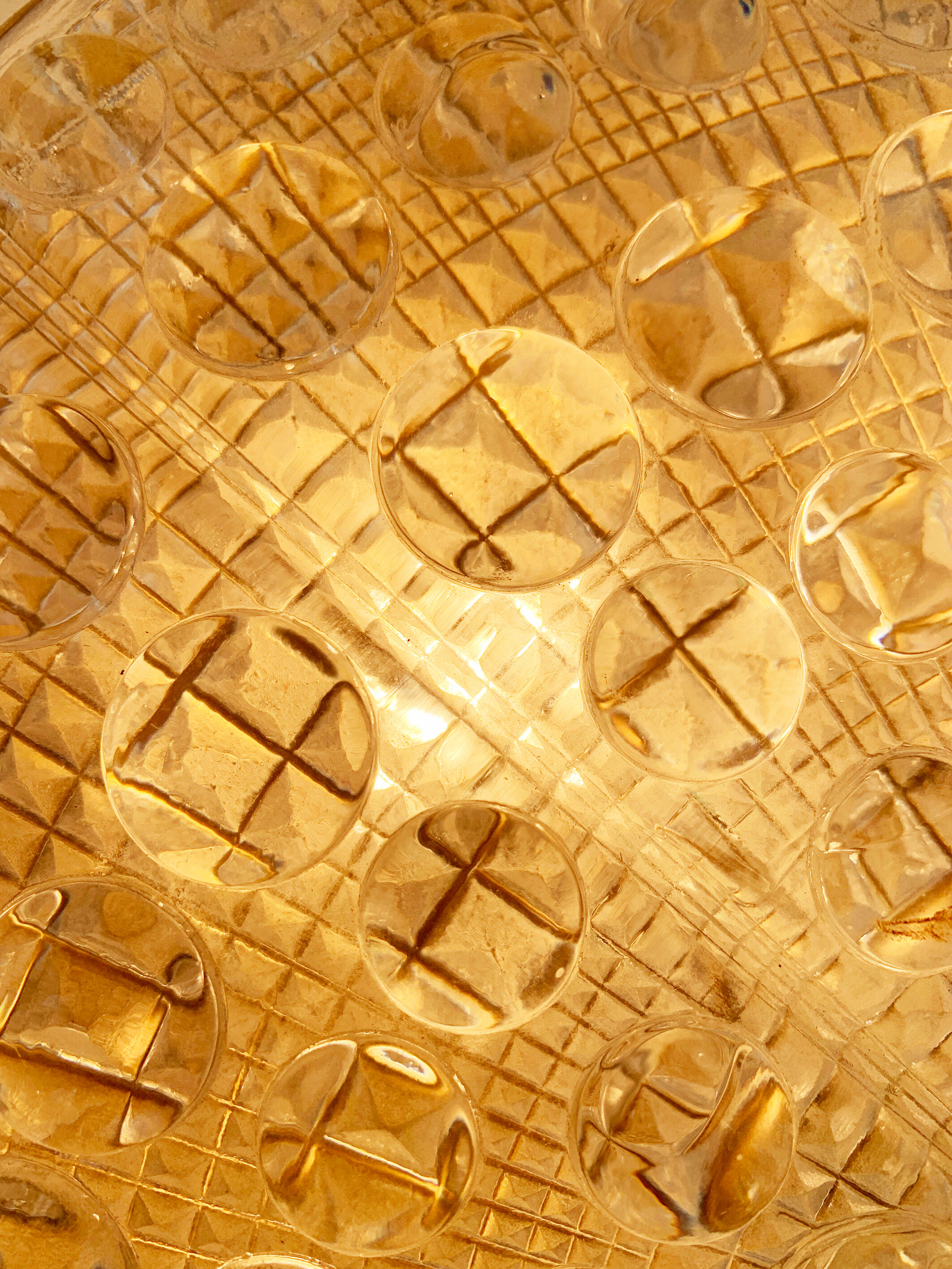 ceiling lamp by carl fagerlund for Lyfa, glass & brass, Denmark, 1960s