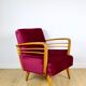 Vintage Art Deco Loft armchair raspberry - 1960s
