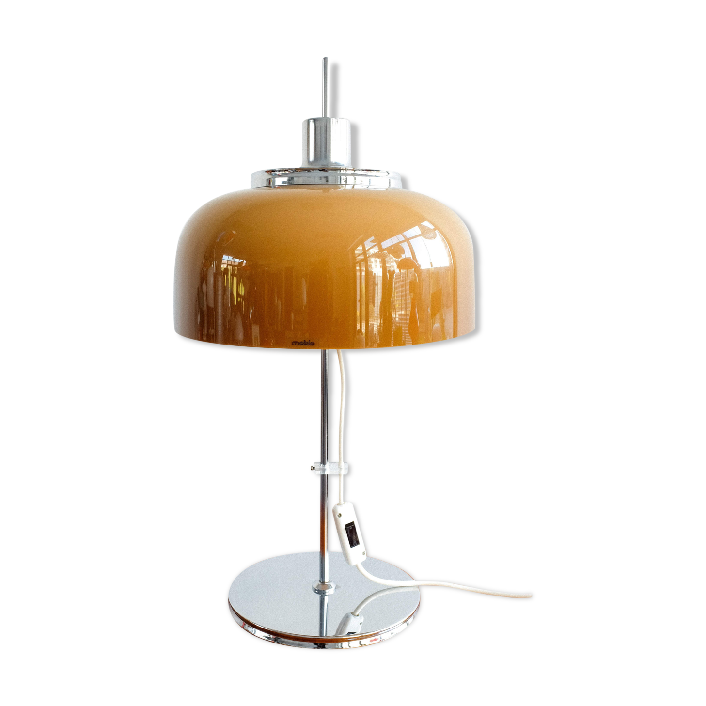 Space Age table lamp by Harvey Guzzini for Meblo, 1970s Selency - Main Image