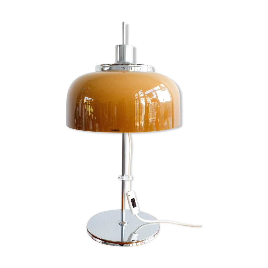 Space Age table lamp by Harvey Guzzini for Meblo, 1970s Selency