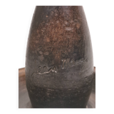 Grand bougeoir, vase . céramique signée jean marais