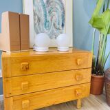 Pair of pine chests of drawers, circa 1970.