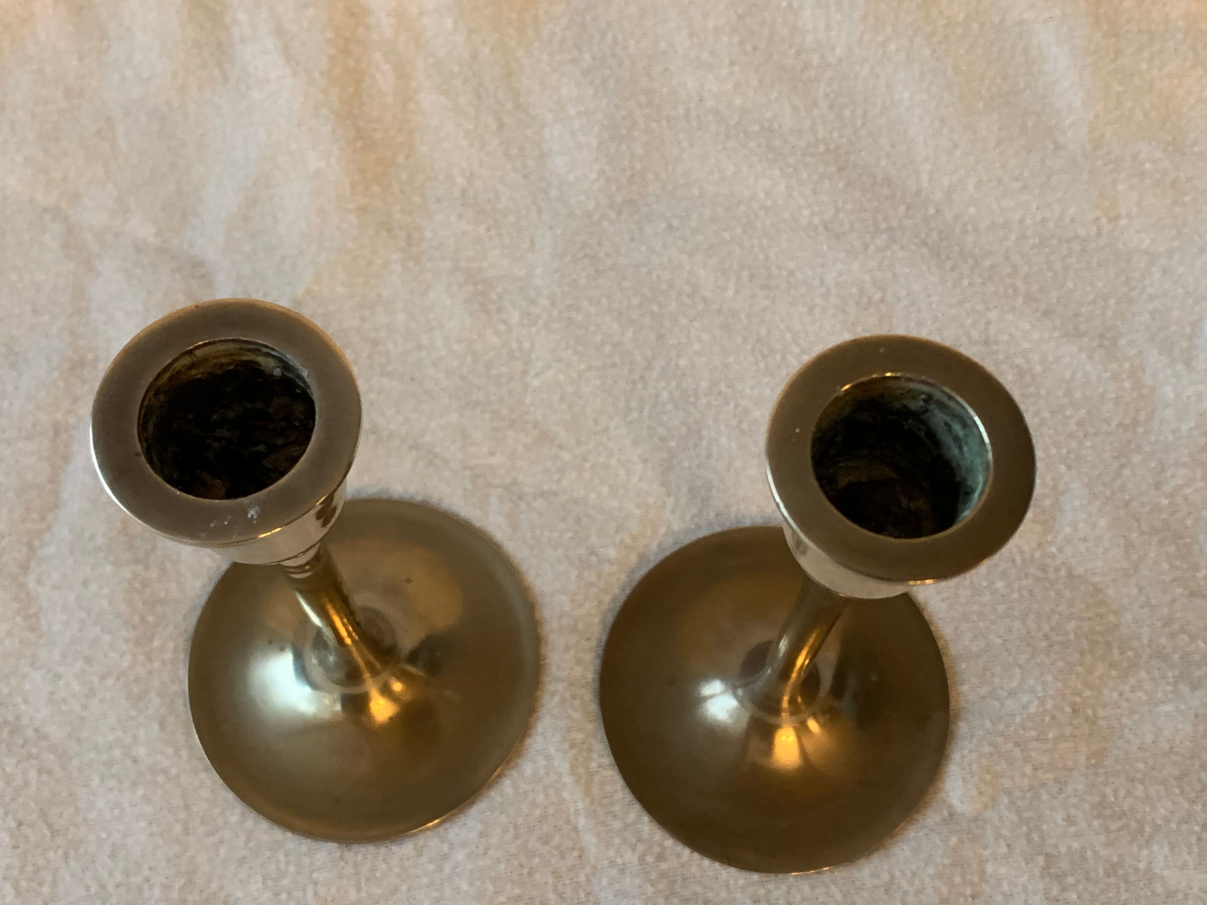 Pair of brass candlesticks