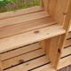 Pair of vintage pine "staircase" bookcase shelves - 1970s