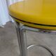 Vintage Yellow Bar Table: Chrome Bauhaus Style, 1970s High Coffee Table
