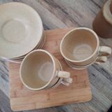 Vintage village stoneware mugs