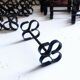 Box of 12 vintage twisted wrought iron knife or cutlery holders