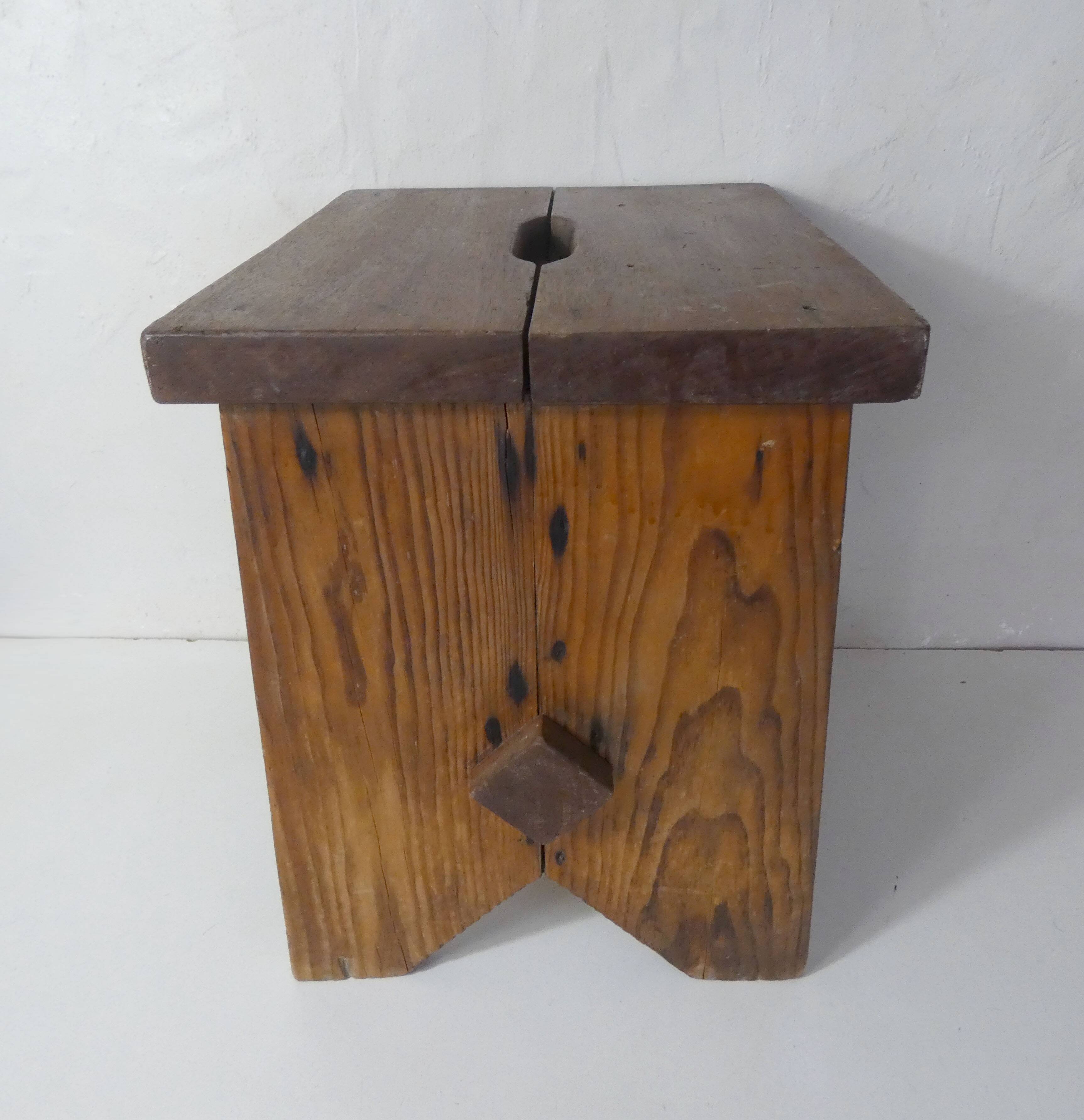 solid wood end table