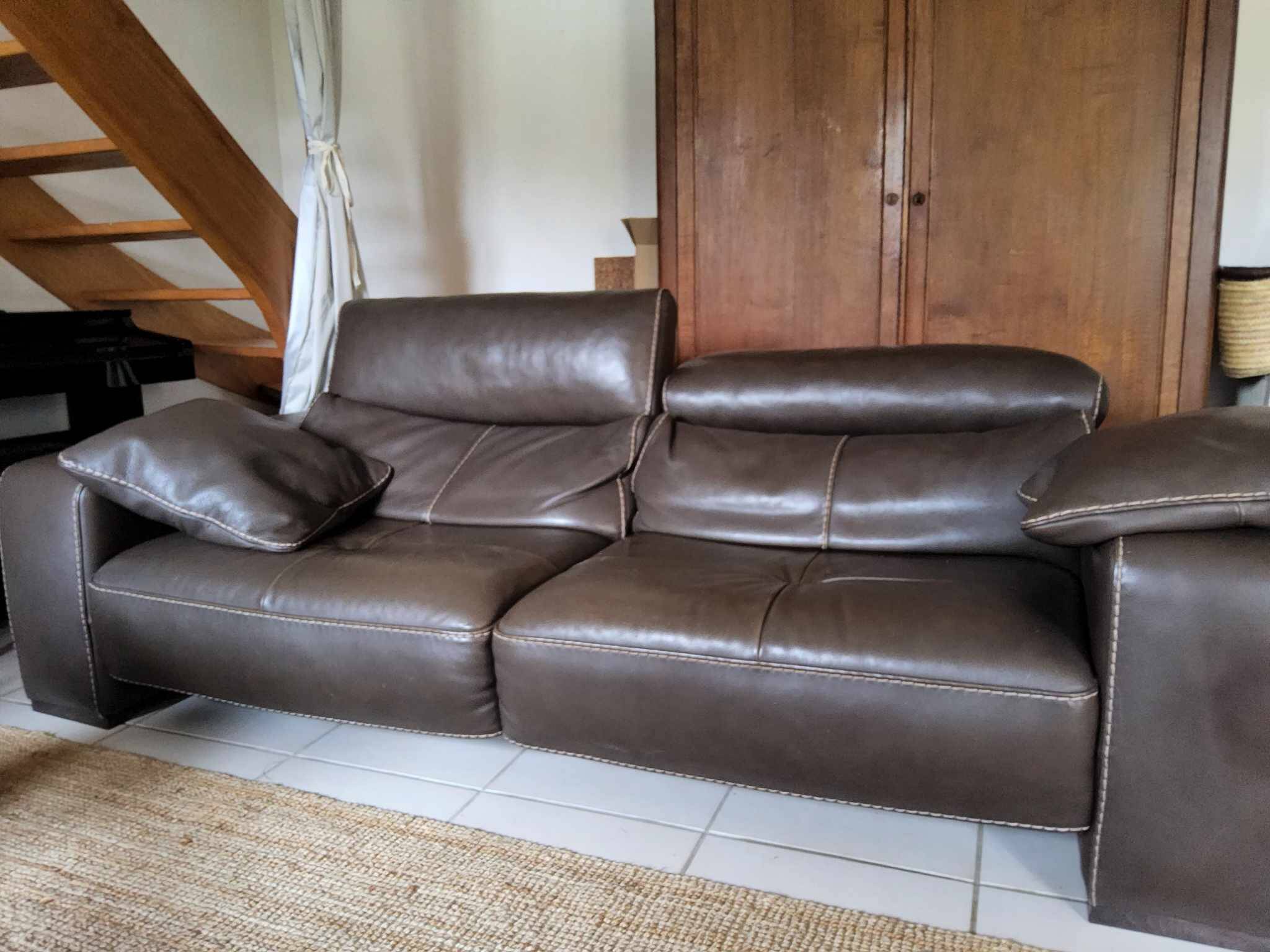 3 seater leather sofa