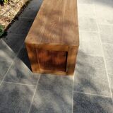TV stand in solid teak
