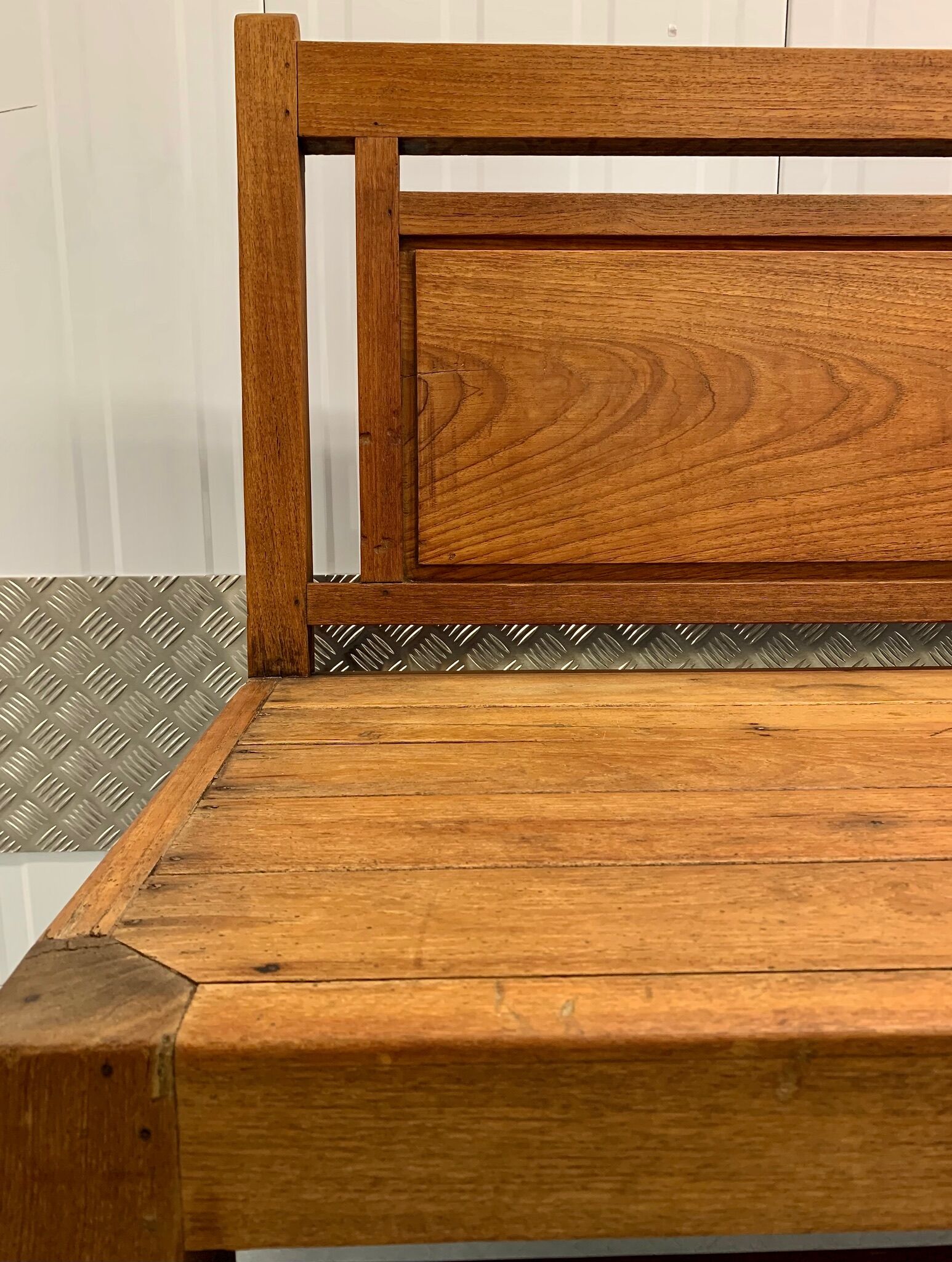 Vintage wooden bench seat