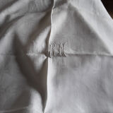 Damassed tablecloth with monogram