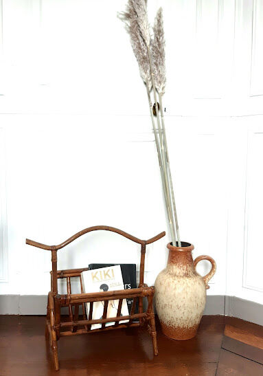 Vintage rattan magazine holders 1960