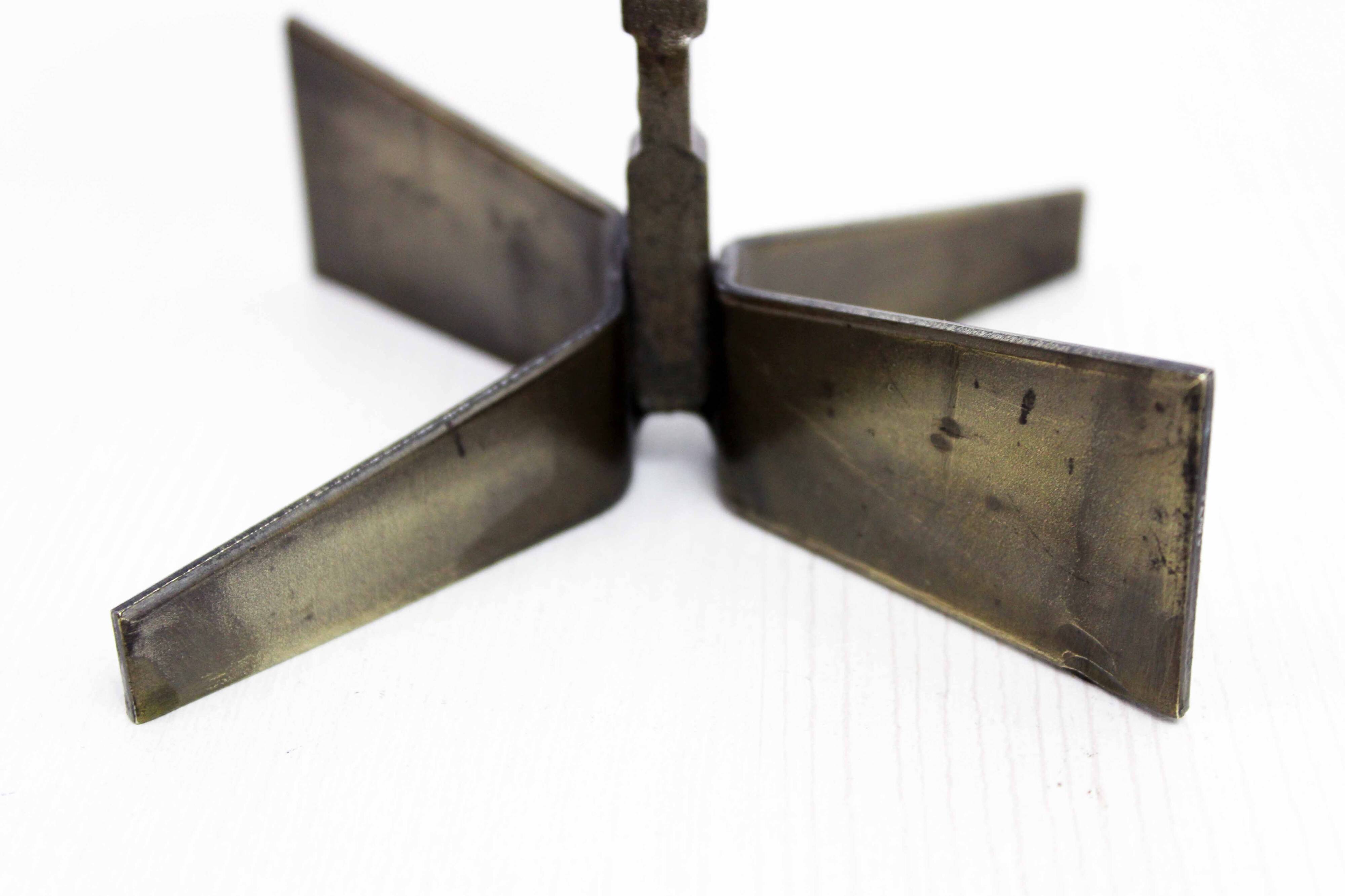Brutalist bronze candle holder