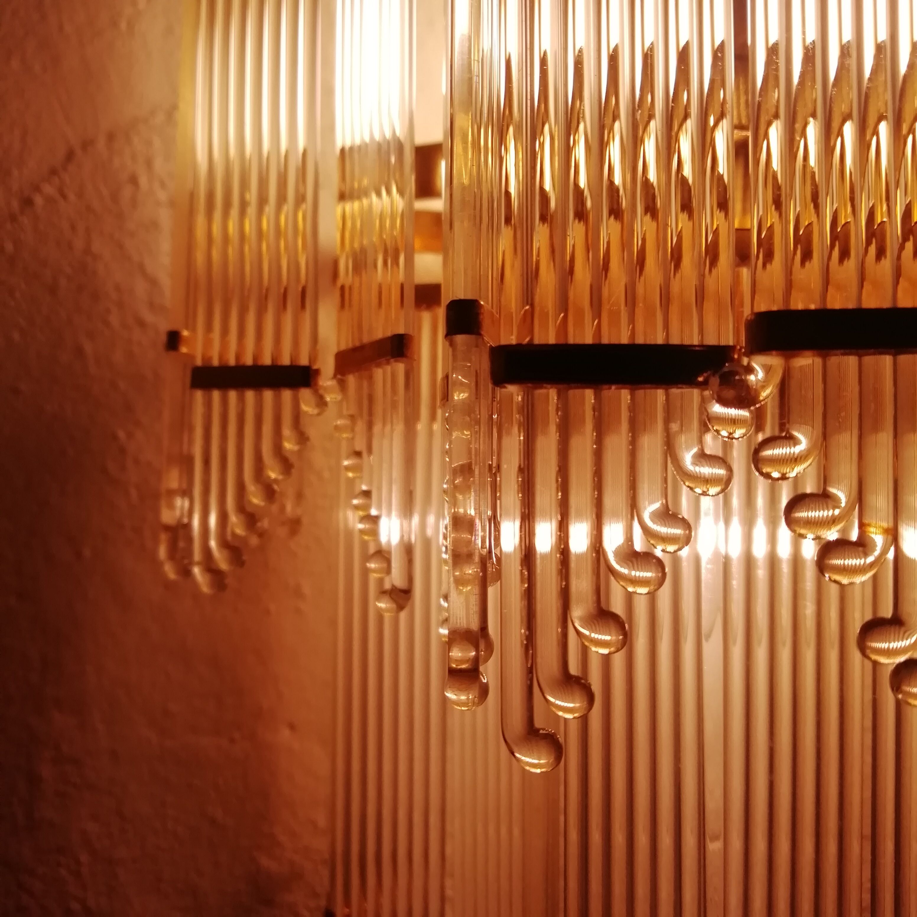 Lamp glass wall lamp 1980