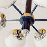 Chandelier with opaline globe