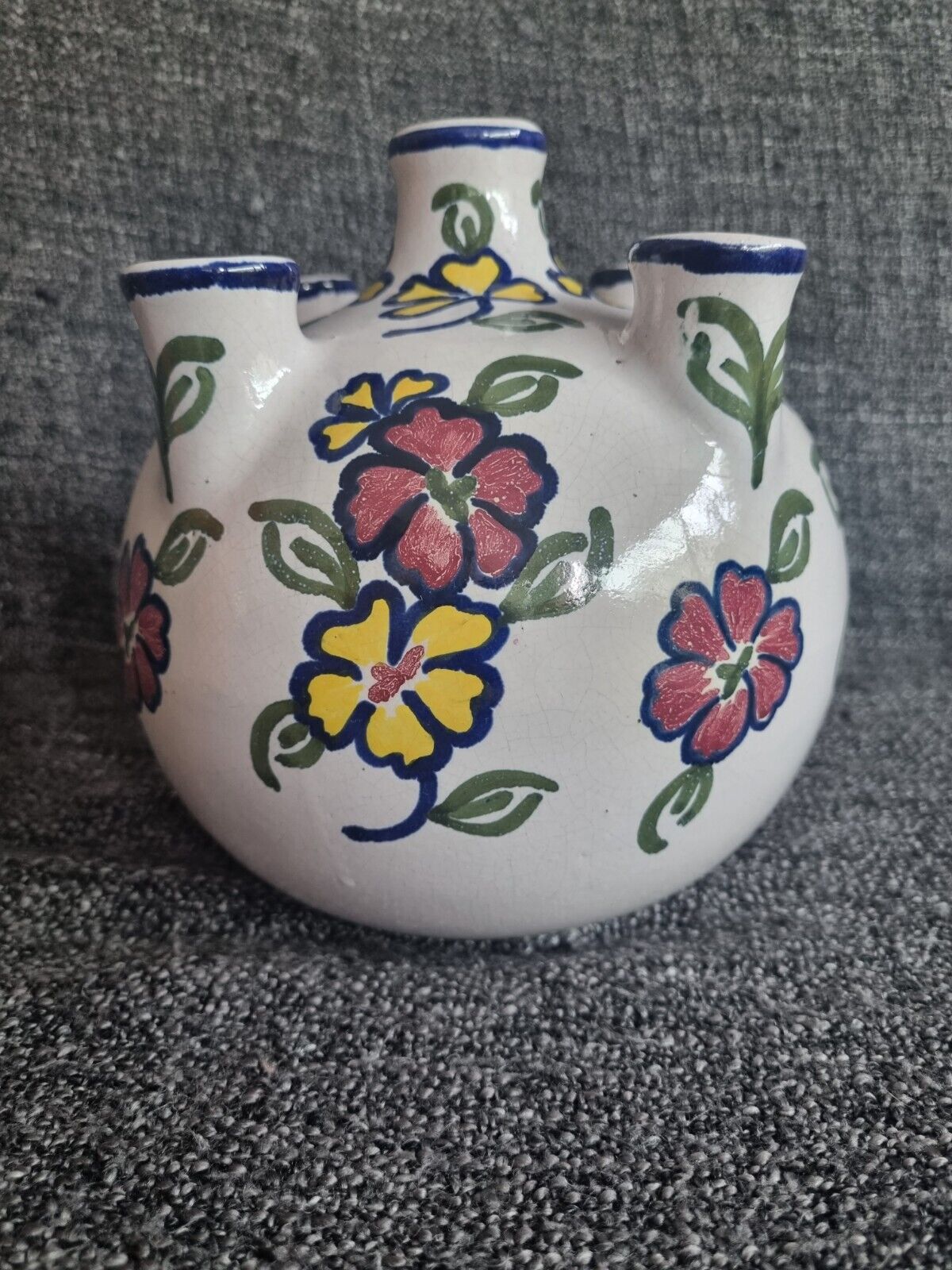 Vase pique flowers floral motif orchies moulin 7 g.123