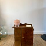 Veneer bedside table and handle flower art deco 30s