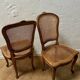 Set of 4 caned chairs