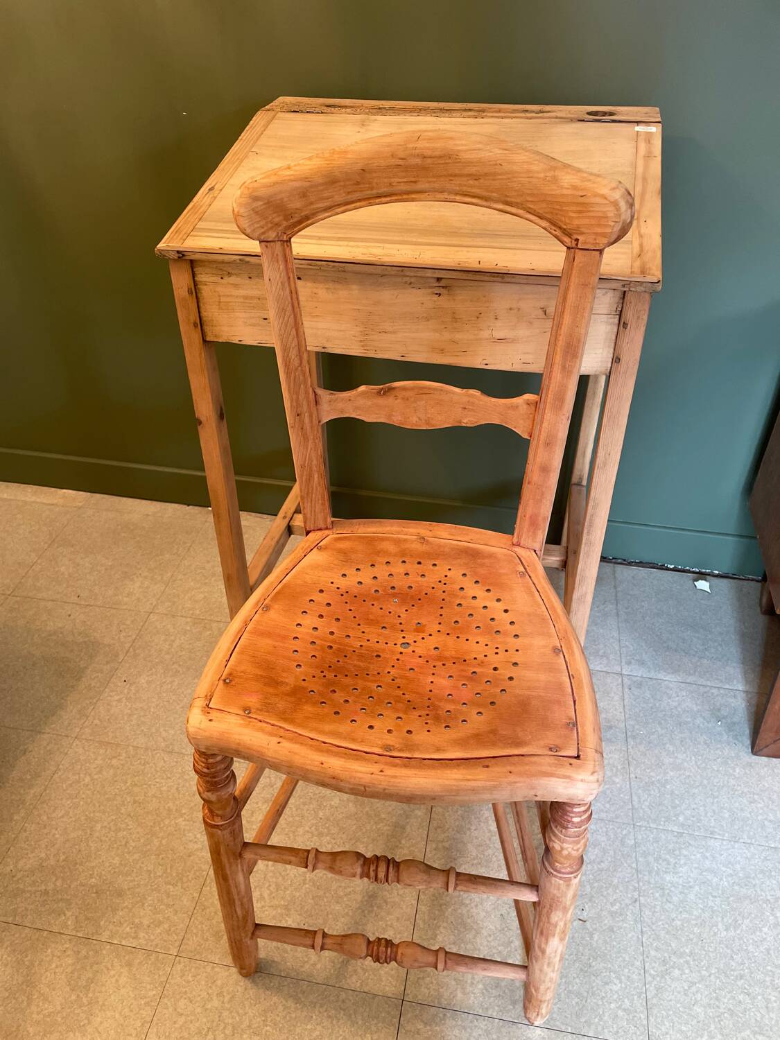 Desk and high chair set