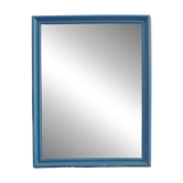 Miroir vintage avec cadre en bois bleu, Espagne, années 1950