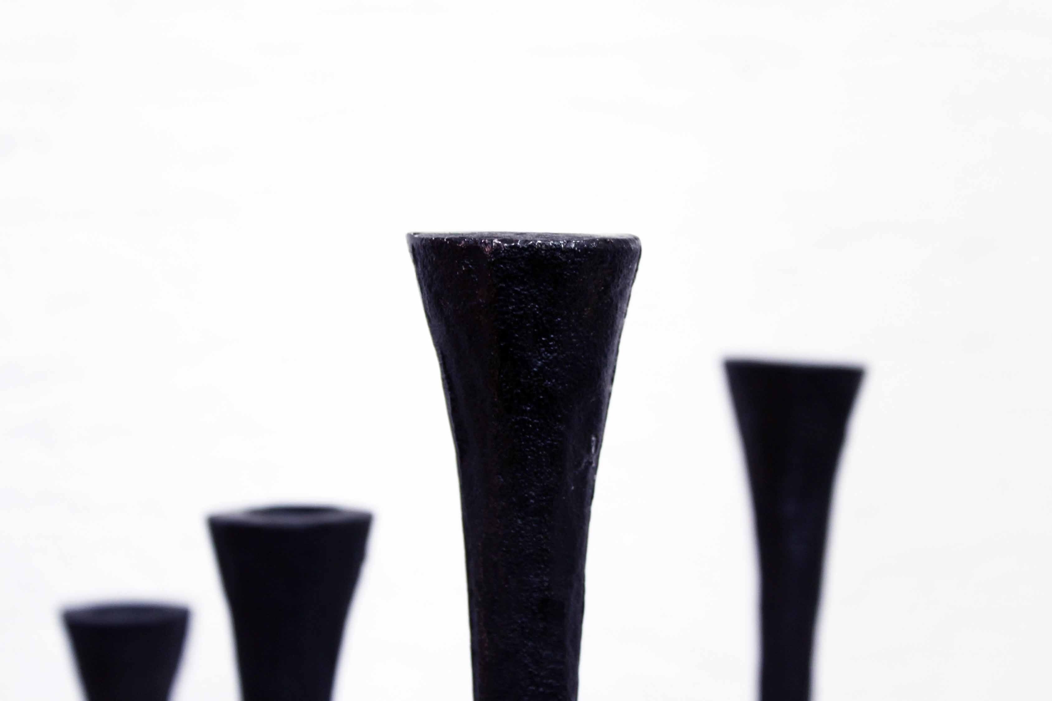 Scandinavian black metal candlestick