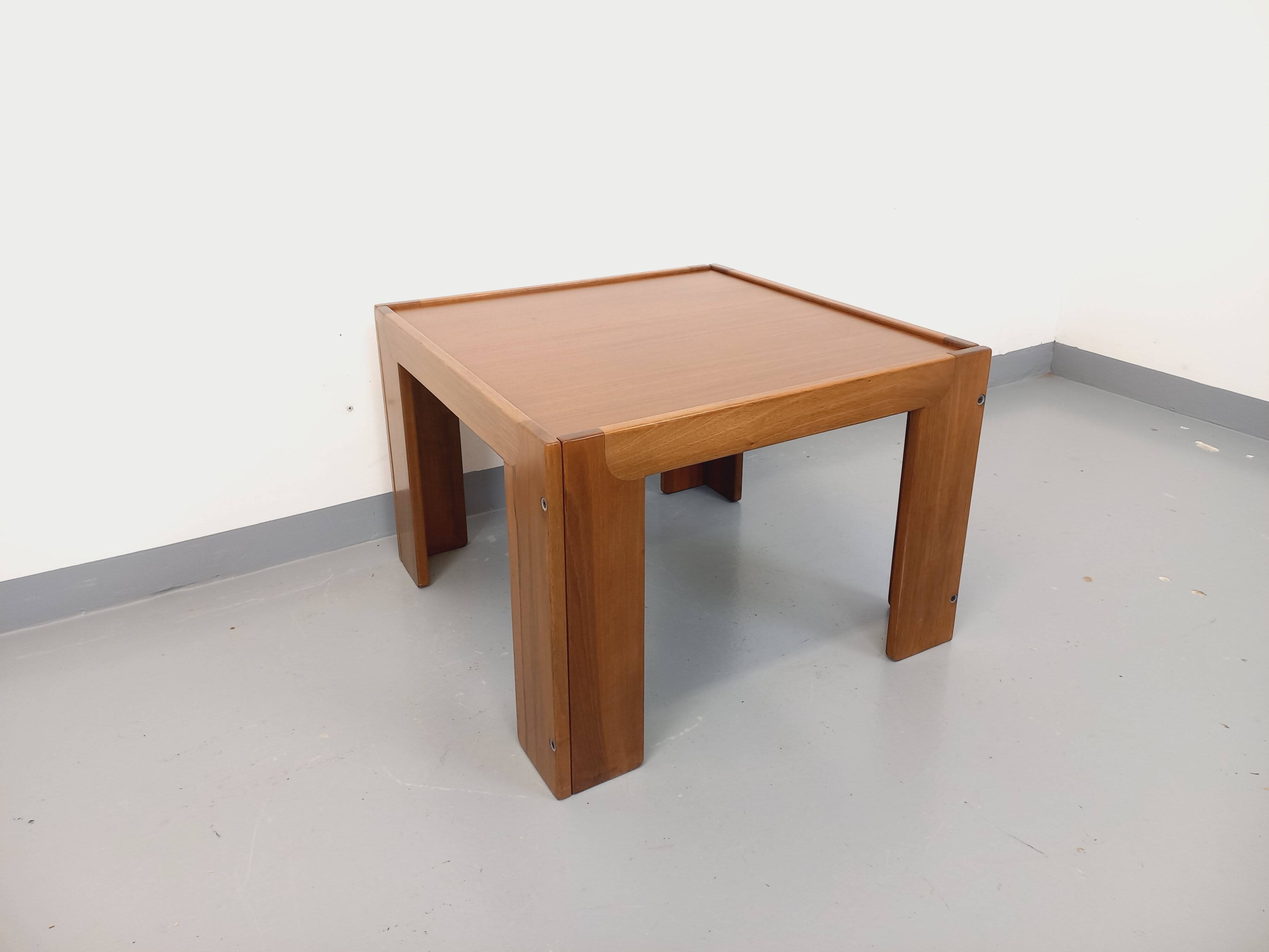 Vintage Italian square coffee table by Afra and Tobia Scarpa for Cassina